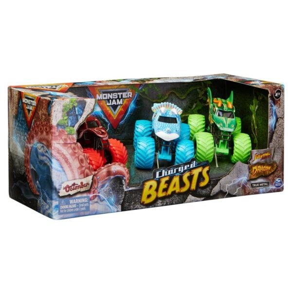 Monster Jam Charged Beasts 3-Pack 1:64 - Afbeelding 2