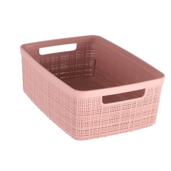Curver Opbergmand Jute-Look 5L Roze - Afbeelding 3