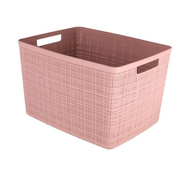 Curver Opbergmand Jute-Look 20L Roze - Afbeelding 3