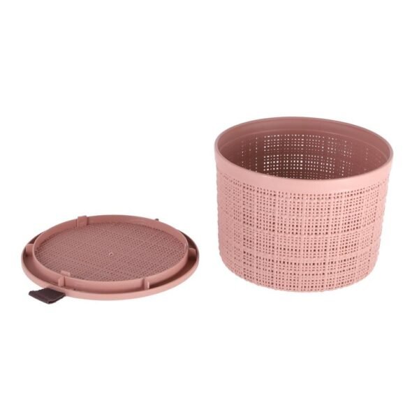 Curver Opbergmand Jute-Look Rond 2L Roze - Afbeelding 2
