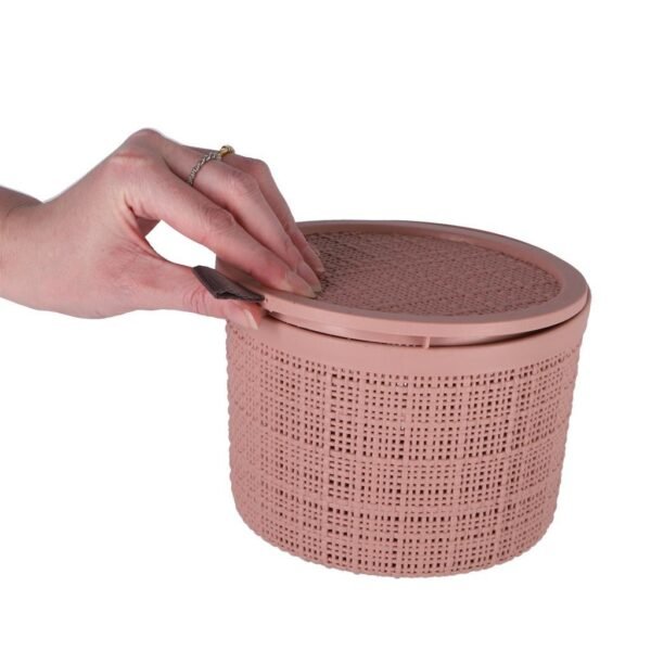 Curver Opbergmand Jute-Look Rond 2L Roze - Afbeelding 3