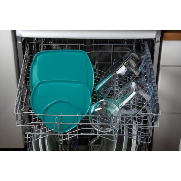 Pyrex Cook and Store Glazen Schaal met Deksel 2.5L Groen/Transparant - Afbeelding 3