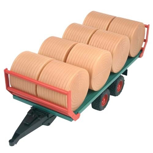 Bruder 2220 Aanhanger met Hooibalen - Afbeelding 2