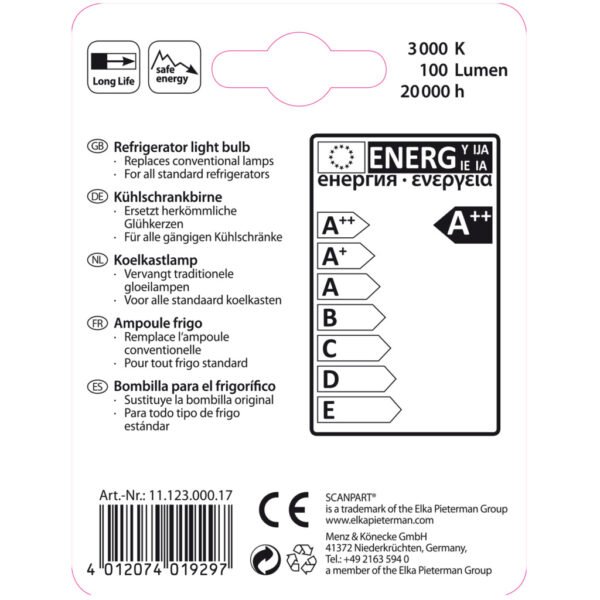 Scanpart Koelkastlamp E14 15w Led - Afbeelding 3