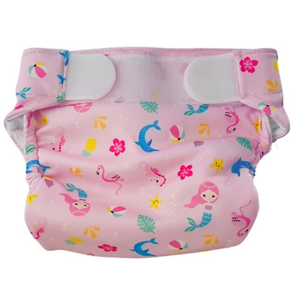Freds Swim Academy Wasbare Zwemluier Zeemeermin Maat 1 4-9 kg Roze - Afbeelding 2