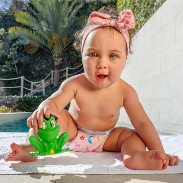 Freds Swim Academy Wasbare Zwemluier Zeemeermin Maat 1 4-9 kg Roze - Afbeelding 4