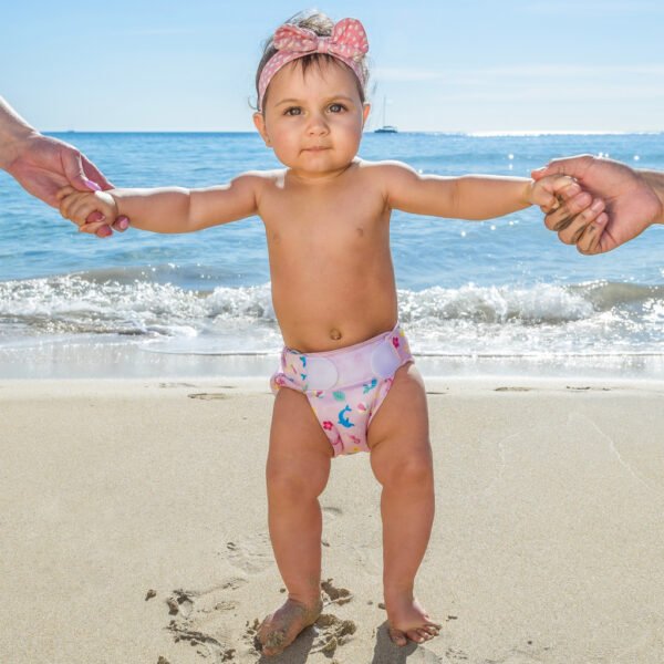Freds Swim Academy Wasbare Zwemluier Zeemeermin Maat 1 4-9 kg Roze - Afbeelding 5