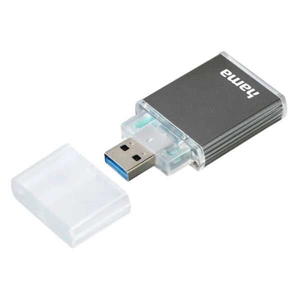 Hama USB-3.0-UHS-II-kaartlezer SD Alu Antraciet - Afbeelding 3