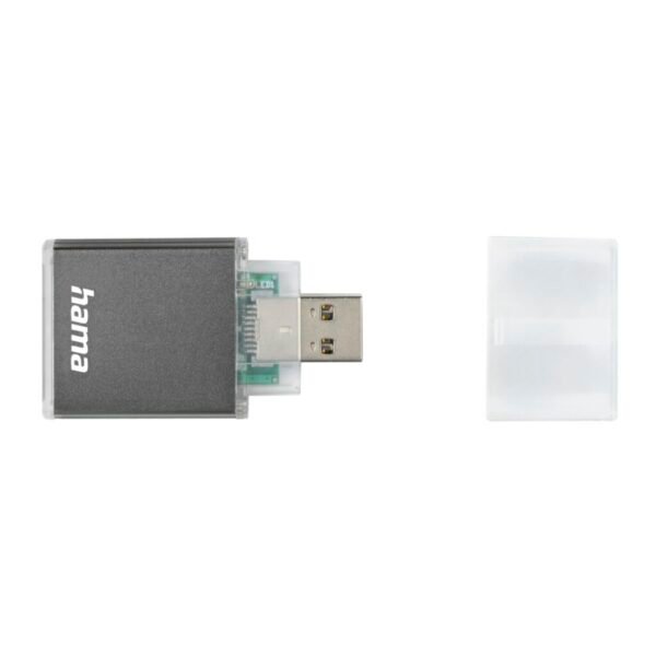 Hama USB-3.0-UHS-II-kaartlezer SD Alu Antraciet - Afbeelding 4