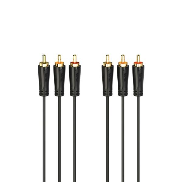 Hama Audio-/videokabel 3 Cinch-stekkers - 3 Cinch-stekkers Verguld 1,5 M