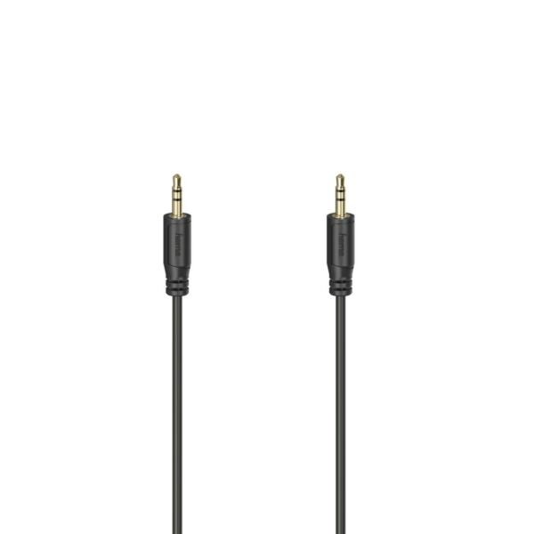 Hama Audiokabel Flexi-Slim 3,5-mm-jack-stekker Verguld Zwart 0,75 M - Afbeelding 2