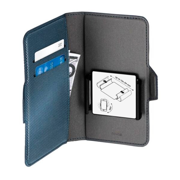 Hama Booklet Smart Move - Metallic Mt. XL App. Tot 7,1 X 14,4 Cm Staalblauw - Afbeelding 3