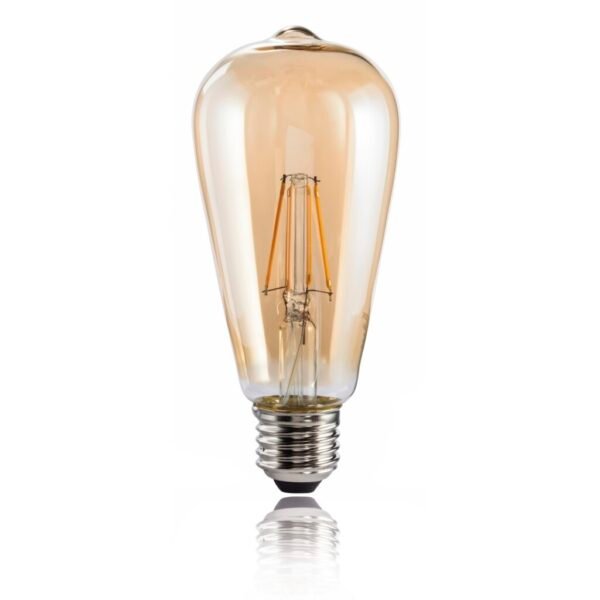 Xavax Led-gloeidraad E27 685lm Vervangt 53W Vintagelamp Dimbaar Amber Warm Wit - Afbeelding 2