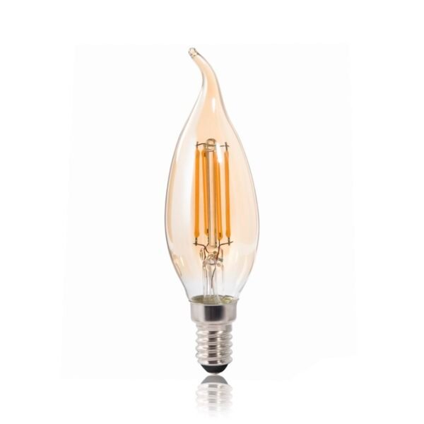 Xavax Led-gloeidraad E14 400lm Vervangt 35W Windvlaag-kaars Amber Warm Wit - Afbeelding 2