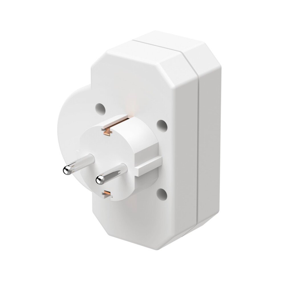 Hama Stopcontactadapter 3-voud. 1x Geaard Stopcontact 2x Euro Schakelaar Wit - Afbeelding 5