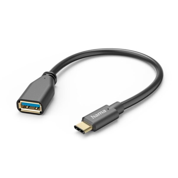 Hama USB-adapterkabel OTG USB-C-stekker - USB-A-aansluiting 15 Cm Zwart - Afbeelding 3