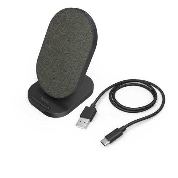 Hama Wireless Charger QI-FC10S-Fab 10 W Draadl. Smartphone-laadstation Z/w - Afbeelding 2