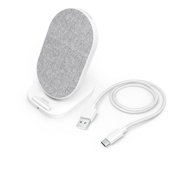 Hama Wireless Charger QI-FC10S-Fab 10 W Draadl. Smartphone-laadstation Wit - Afbeelding 2