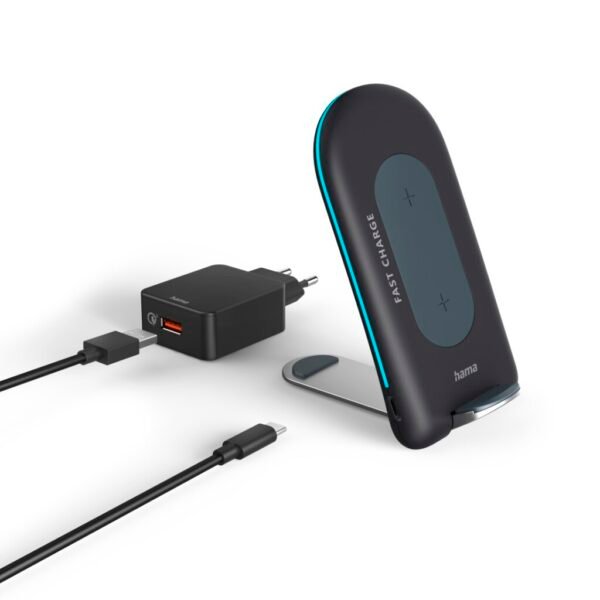 Hama Wireless Charger Set QI-FC15S 15W Draadloos Smartphone-oplaadstation Gr - Afbeelding 3