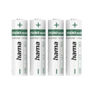 Hama NiMH-accu&apos;s AA Mignon 2500 MAh 1,2 V 4 Stuks