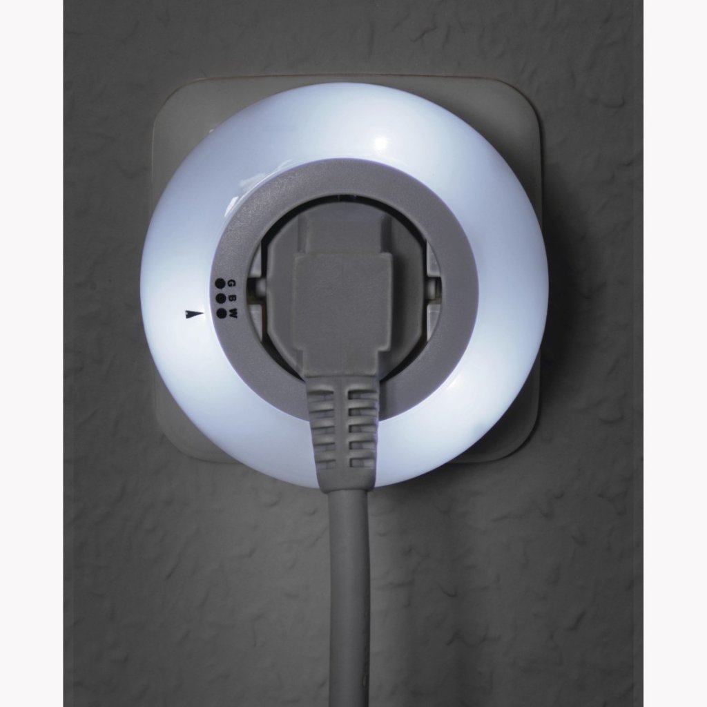 Hama Led-nachtlampje Circle Colour M. Geïntegr. Stopcont. Lichtsensor 3 Kl. - Afbeelding 3