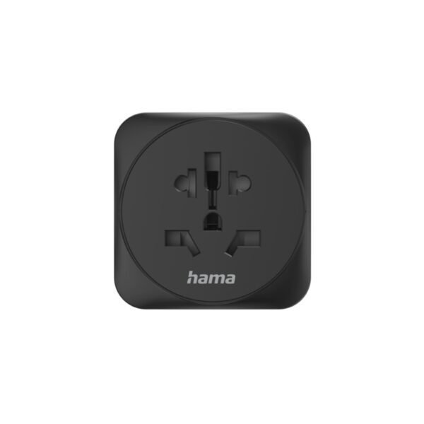 Hama Reisadapter Type E En F 3-polig Universeel Wereld Naar Europa Zwart - Afbeelding 3