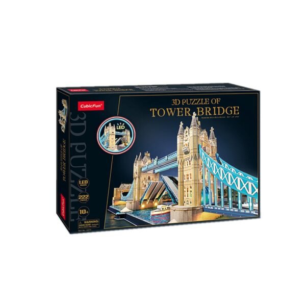 Cubic Fun 3D Puzzel Tower Bridge + LED Verlichting 222 Stukjes - Afbeelding 3