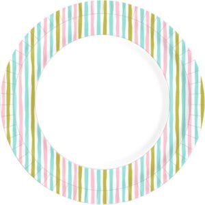 Duni Papieren Borden Stripes 22 cm 10 Stuks