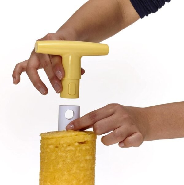 Tomado-Metaltex Ananassnijder 23 cm Wit/Geel - Afbeelding 4