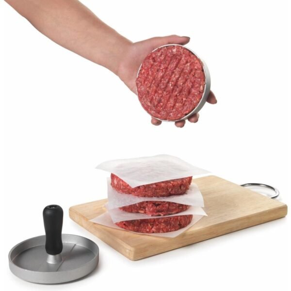 Metaltex Kitchen Helpers Hamburgerpers 11.5 cm Staal/Zwart - Afbeelding 3