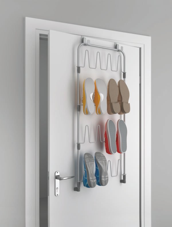 Tomado-Metaltex Over The Door Space Saver Shoes@Door Schoenenetage voor Deur Zilver - Afbeelding 2