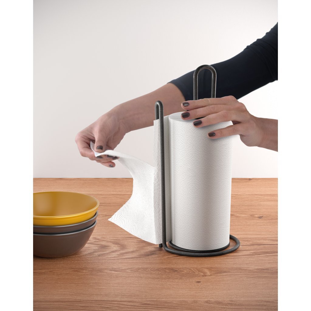 Metaltex Keukenrolhouder 15x32 cm Zwart - Afbeelding 2