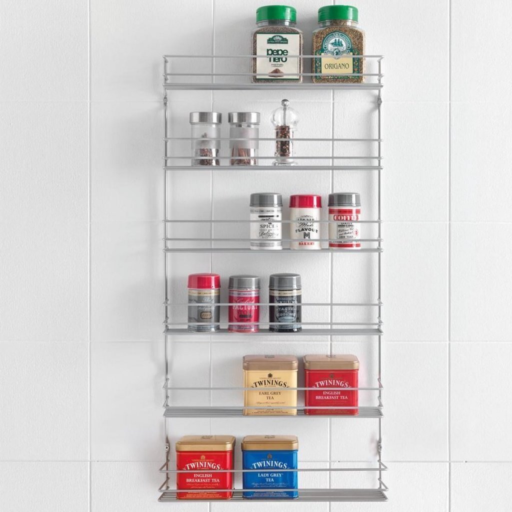 Metaltex Pepito Kruidenrek 6 Etages 36x8x71 cm Zilver - Afbeelding 2