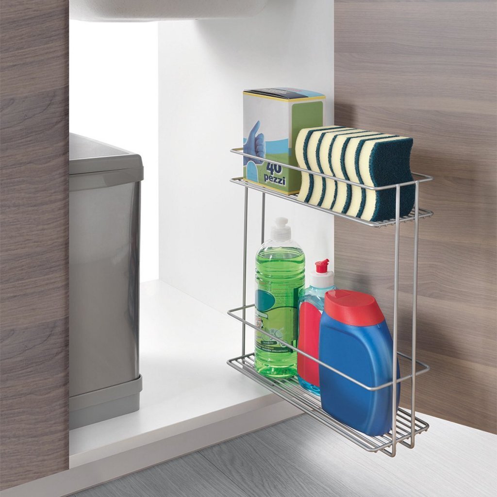 Metaltex Space Saver Smart Kitchen Uitschuifbaar Gootsteenkastrekje 11x38x34 cm Zilver - Afbeelding 2