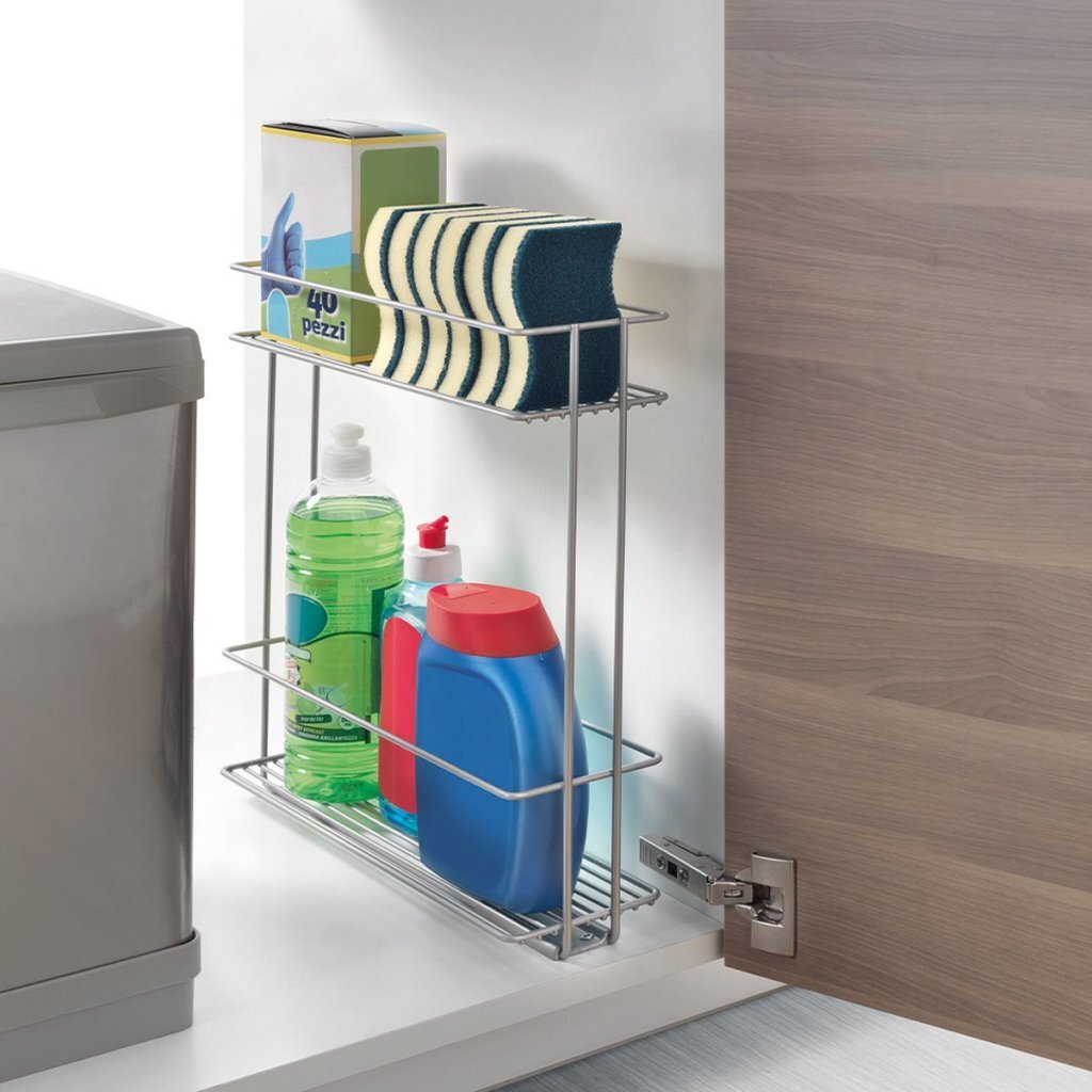 Metaltex Space Saver Smart Kitchen Uitschuifbaar Gootsteenkastrekje 11x38x34 cm Zilver - Afbeelding 3