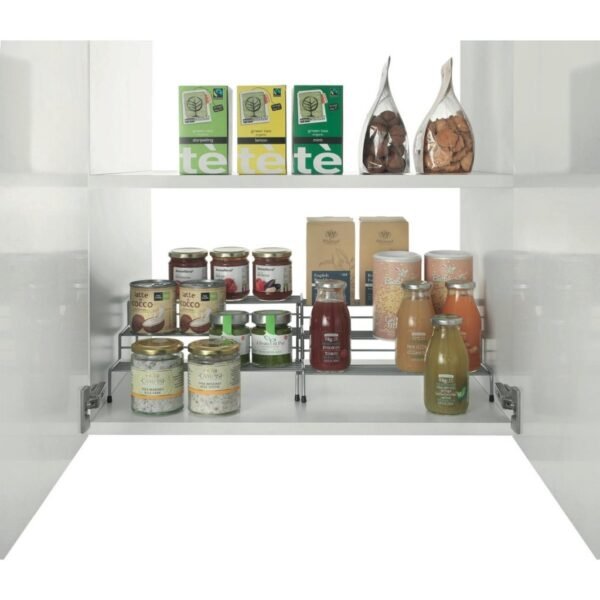 Metaltex Smart Kitchen 2-delig Schuifbaar Kruidenrek 28/55x23x13 cm Zilver - Afbeelding 2