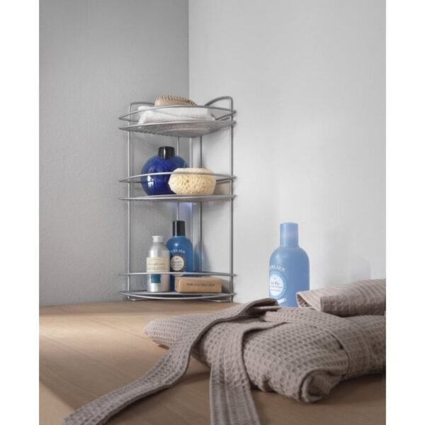 Metaltex Onda Badkamer-Hoekrek 3 Etages 22x22x53 cm Zilver - Afbeelding 3