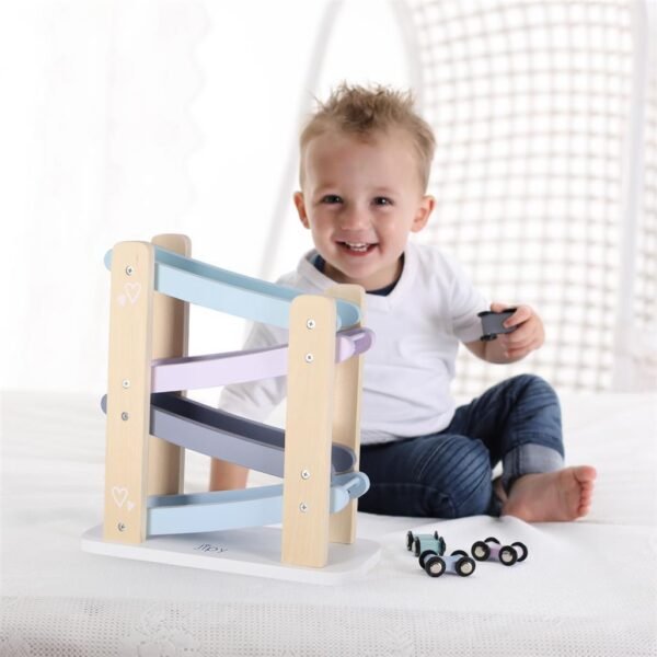 Jipy Houten Autobaan Paars/Blauw - Afbeelding 2