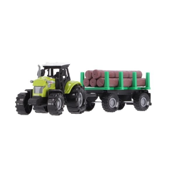 Tractor + Aanhanger met Boomstammen + Licht en Geluid - Afbeelding 2
