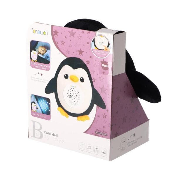 Knuffelprojector Pinguïn + Licht en Geluid - Afbeelding 3