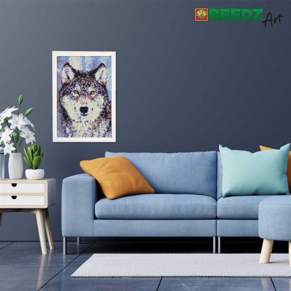 SES Creative Beedz Art Strijkkralen Wolf 45.5x30 cm 7000 Stuks - Afbeelding 4