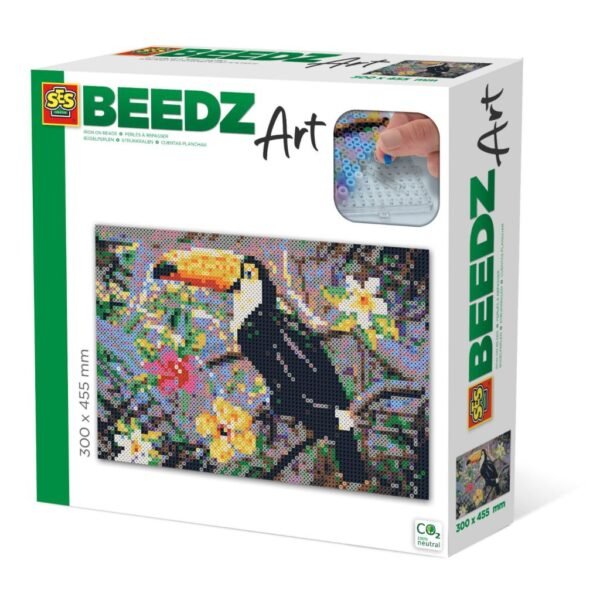 SES Creative Beedz Art Strijkkralen Toekan 30x45.5 cm 7000 Stuks - Afbeelding 3