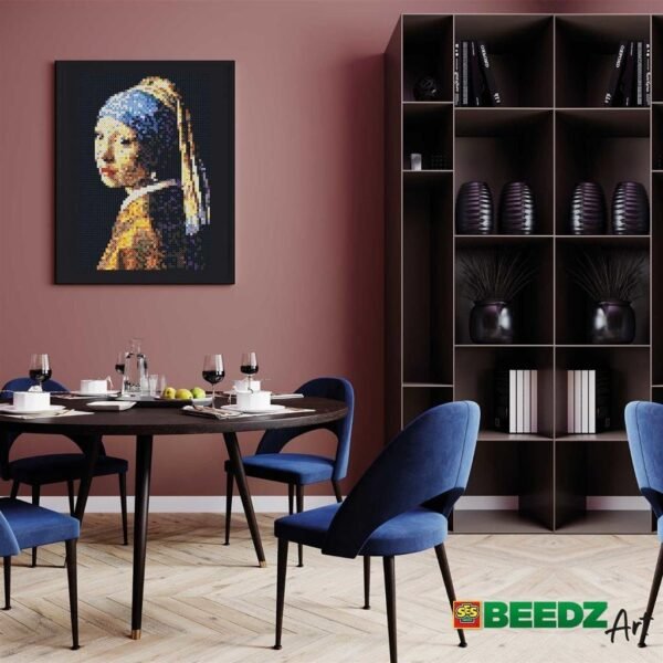 SES Creative Beedz Art Strijkkralen Meisje met de Parel 45.5x30 cm 7000 Stuks - Afbeelding 4