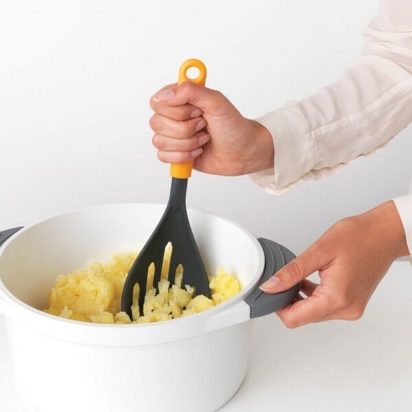 Brabantia Tasty+ Aardappelstamper + Lepel Geel/Zwart - Afbeelding 2