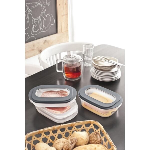 Sunware Home Vleeswarendoos 3-Laags Grijs/Transparant - Afbeelding 3