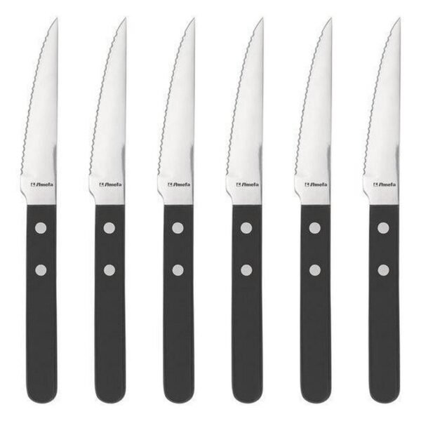 Amefa Pizza/Steak Messenset 6-delig Zwart - Afbeelding 2
