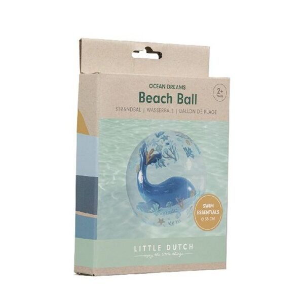 Little Dutch Ocean Dreams 3D Strandbal Walvis 35 cm - Afbeelding 2