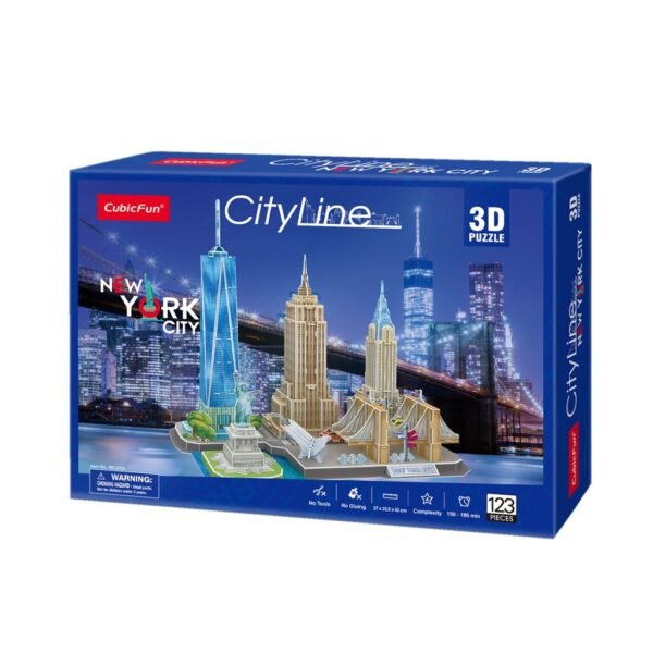 Cubic Fun City Line 3D Puzzel New York City 123 Stukjes - Afbeelding 3