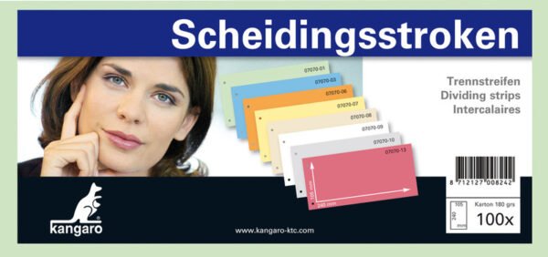 Kangaro 07070-01 Scheidingsstrook 2-gaats 105x240mm 180g RC Groen - Afbeelding 2