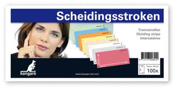 Kangaro 07070-09 Scheidingsstrook 2-gaats 105x240mm 180g RC Wit - Afbeelding 2
